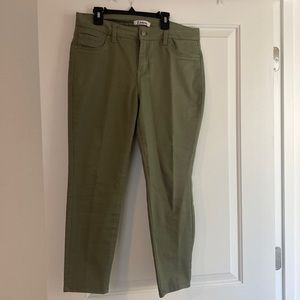 d. jeans olive green, size 10